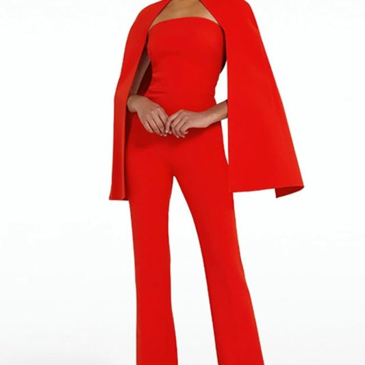 eleganter-jumpsuit-festlicher-rundhalsausschnitt-zweiteiliger-umhang-ärmel-weites-bein-elegante-rote-farbe-lockere-passform