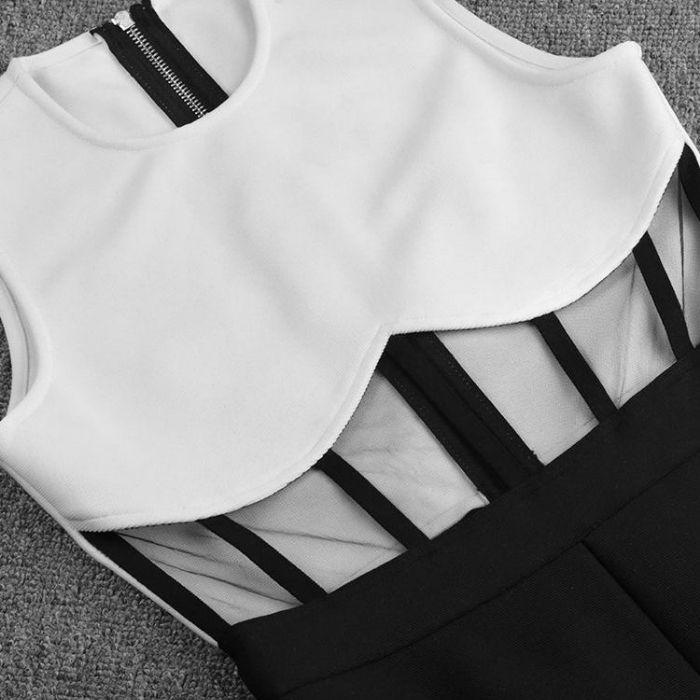 jumpsuit-damen-sportlich-schwarzer-und-weisser-aufsatz-taille-tief-ausgeschnittener-null-armel